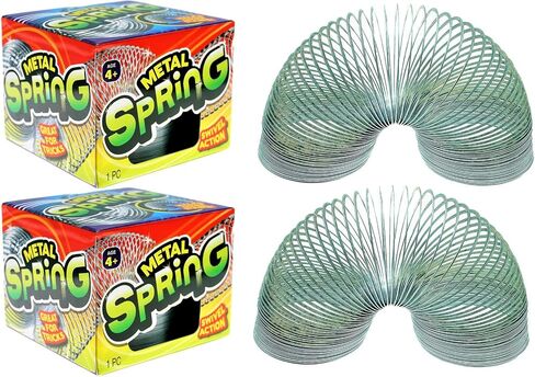 JA-RU Jumbo Silver Metal Spring (1 Spring Toys) 2.5 Inch Coil Spring Vintage Toys. Travel Size Games. Treasure Box Classroom Prizes for Kids, Party Favors for Teens. 1701-1A in Saudi Arabia