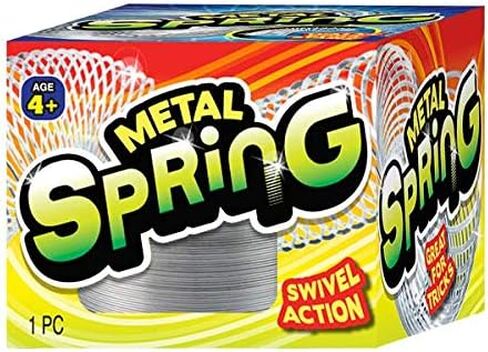 JA-RU Jumbo Silver Metal Spring (1 Spring Toys) 2.5 Inch Coil Spring Vintage Toys. Travel Size Games. Treasure Box Classroom Prizes for Kids, Party Favors for Teens. 1701-1A in Saudi Arabia