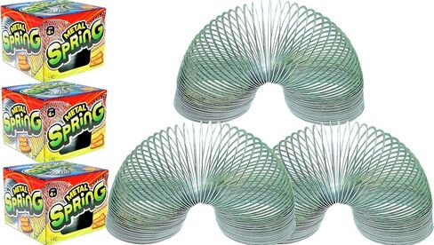 JA-RU Jumbo Silver Metal Spring (1 Spring Toys) 2.5 Inch Coil Spring Vintage Toys. Travel Size Games. Treasure Box Classroom Prizes for Kids, Party Favors for Teens. 1701-1A in Saudi Arabia