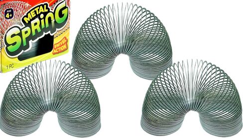 JA-RU Jumbo Silver Metal Spring (1 Spring Toys) 2.5 Inch Coil Spring Vintage Toys. Travel Size Games. Treasure Box Classroom Prizes for Kids, Party Favors for Teens. 1701-1A in Saudi Arabia