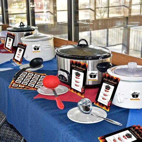تشتمل مجموعة حفلات مسابقة Chili Cook Off على لافتة Chili Cook Off وشهادة Chili لجوائز التصويت وبطاقات نقاط تذوق الفلفل الحار وأرقام الوعاء والجوائز لمستلزمات مسابقة تذوق الفلفل الحار in Saudi Arabia