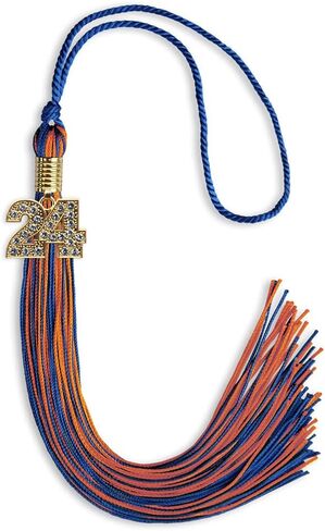 Endea Graduation Mixed Double Color Tassel with Gold Bling Charm (Green/White, 2025) in Kuwait
