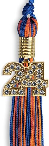 Endea Graduation Mixed Double Color Tassel with Gold Bling Charm (Green/White, 2025) in Kuwait