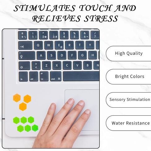12 Pcs Anxiety Sensory Stickers, Hexagon Textured Stickers Sensory Stickers for Anxiety Relief Textured Surface Fidget Strips Adhesives Anxiety Relief for Adults Teens Desk Classroom in Saudi Arabia