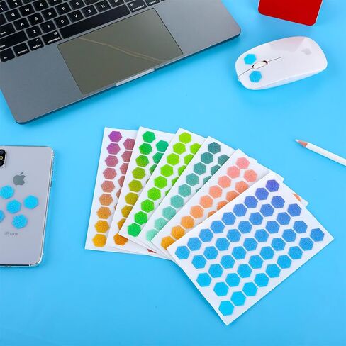 12 Pcs Anxiety Sensory Stickers, Hexagon Textured Stickers Sensory Stickers for Anxiety Relief Textured Surface Fidget Strips Adhesives Anxiety Relief for Adults Teens Desk Classroom in Saudi Arabia