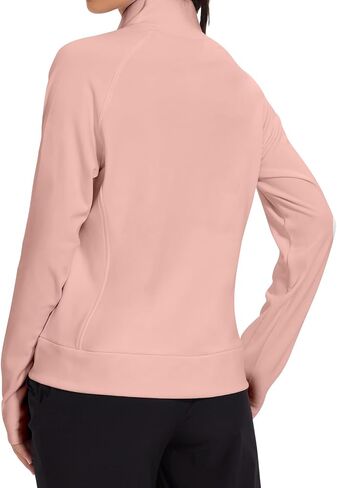 Women's Jacket Lightweight Zip Up Long Sleeve Workout Set With Thumb Holes in Saudi Arabia