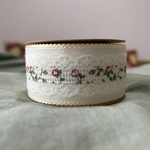 Vintage Lace Trim, Pink Embroidery Lace Ribbons for Crafts, Lace for Sewing Wedding/Bridal Decoration, 10 Yards (Green) in Kuwait
