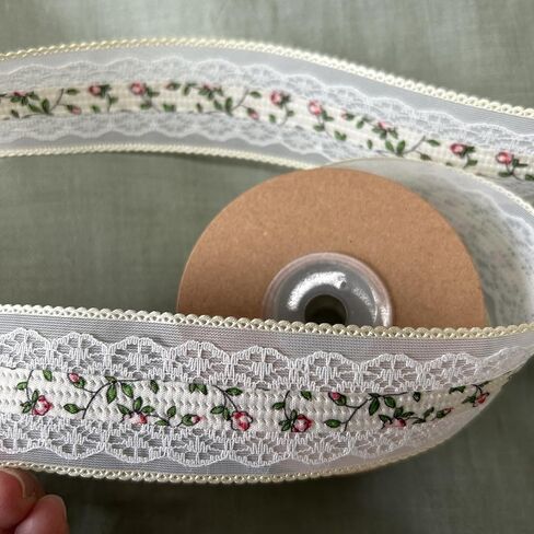 Vintage Lace Trim, Pink Embroidery Lace Ribbons for Crafts, Lace for Sewing Wedding/Bridal Decoration, 10 Yards (Green) in Kuwait