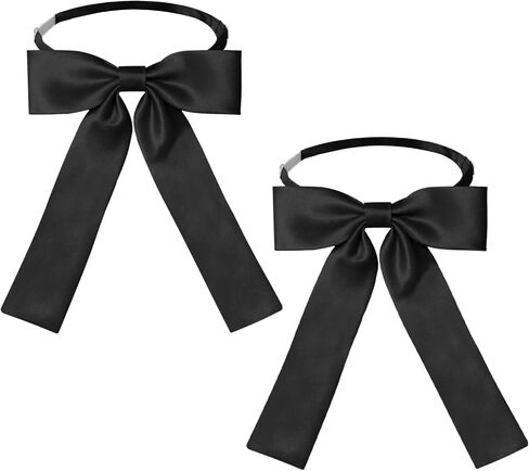 Womens Bow Tie, Black Western Bow Ties for Men Women Kids, Pre-Tied Colonel Ribbon String Tie for Party Shirt in Saudi Arabia