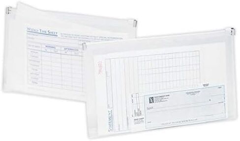 Office Depot Transparent Zipper Envelopes, Check Size, Clear, Pack Of 3, 667812 in Saudi Arabia