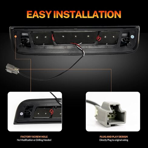 ضوء الفرامل الثالث من AUTOXBERT لعام 2014 2015 2016 2017 2018 Chevy Silverado GMC Sierra 1500 2500 3500 LED ضوء الفرامل الثالث، أرقام جزء OEM: 23509162 (عدسة دخان) in Saudi Arabia