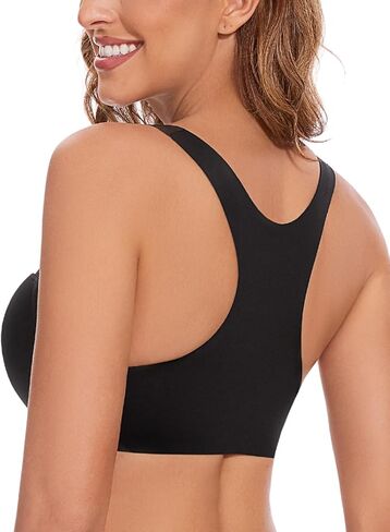Women's Push Up Racerback Front Closure Bras Seamless Plunge Padded Underwire Add 2 Cup Sizes Bra in Kuwait