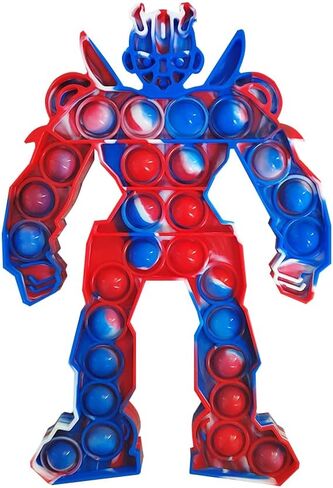 Jumbo Pop Fidget Toy, Big Pop Fidget Popper Stress Relief Sensory Toy Suitable for Autism Kids Anxiety Adult Special Needs Early Educational, Huge Giant Push Popper Bubble Squeeze Toy (Blue White) in Saudi Arabia