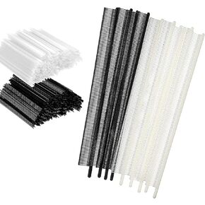 2000 Pcs Mini Stitch Gun Fasteners Kit, 0.18 inch Extra Fine Stitch Gun Fasteners, Tiny Smallest Tagging Gun Fasteners Include 1000 Black Fasteners and 1000 White Fasteners (NOT for Standard)