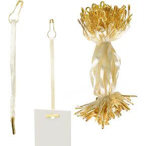 4.5" 500Pcs Hang Tag Fasteners Silks and Satin Strings Safety Pin and Barb Easy and Fast to Attach (Beige) in Kuwait