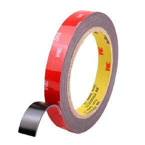 Double Sided Heavy Duty Mounting Tape,Made of 3M Foam Tape, Waterproof and High Temperature Resistant Tape for Indoor Outdoor, Car, Home, Kictch and Office(Black, 1/2in*15.6ft)