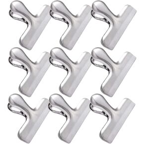 6 Pack Bag Clips, Stainless Steel Chip Clip, Chip Clips Bag Clips Food Clips, Bag Clips for Food, Heavy Duty Air Tight Seal Kitchen Clips Snack Clips Food Bag Clamp Clips