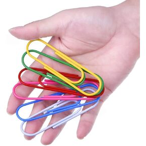 Paper Clips, 40 Pack 4 Inches Mega Large Paper Clips - 100mm Extra Large Multicolored Jumbo Coated Paperclips Big Sheet Holder for Office School Document Organizing