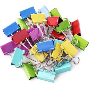 Mr. Pen- Binder Clips, 1.25 inch, 25 Pack, Medium, Colored Binder Clips, Binder Clips Medium Size, Color Binder Clips, Clips, Paper Clips, Binder Clip, Clips for Paperwork, Office Clips