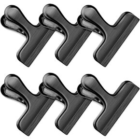 Chip Clips, 6 Pack Bag Clips, Chip Clips Bag Clips Food Clips, Stainless Steel Bag Clips for Food, Office Kitchen Home Usage Storage