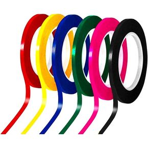 Graphic Chart Tape,Self-Adhesive Gridding Marking Art Whiteboard Tape(3mm Width,12pcs with 6 Colors)
