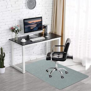 Office Chair Mat for Hardwood & Tile Floor, 55"x35" Computer Gaming Rolling Chair Mat, Under Desk Low-Pile Rug, Large Anti-Slip Floor Protector for Home Ofiice(Dark Gray)