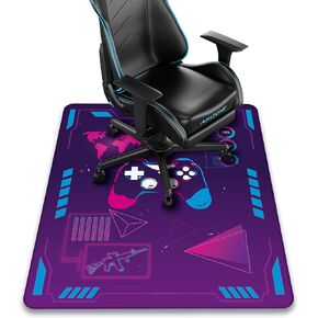 Aimzone Gaming Chair Mat for Hardwood Floors, Large Gaming Desk Floor Mat, Floor Protector, Desk Mat, Game and Play Room Mat, 47.2X39.4In, Non-Slip, Durable Stitched Edges, Scratch & Water-Resistant