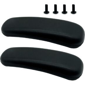 Office Chair Arm Replacement Armrest Pads (Set of 2) Oval Shaped Office Chair Parts Arm Rest for Desk Chair with Mounting Hole Patterns Screws