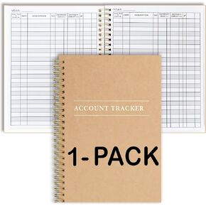 2 Pack Accounting Ledger Books for Home Budget Tracking, Business Bookkeeping - Home Expense Tracking Notebook - Expense Ledger for Small Business Bookkeeping - Bookkeeping Book (100 Pages 2 Pack)