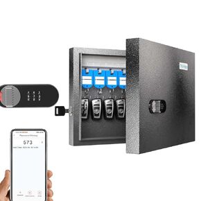 WeHere Key Lock Box Wall Mount, 16 Key Cabinet with Combination Lock & Key Tags, Digital Code Key Organizer Security Storage Lockbox, Key Management for Garage,Office,Holtel,Home in Kuwait