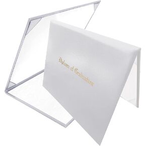 Diploma Cover 8.5" x11" Diploma Holder of Graduation Leatherette Padded Certificate (Black)