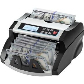 Money Counter Machine Count Value for US Dollar only,UV/MG/MT/IR/DD Detection Bill Counter,Add+Batch/Add+Value Modes Money Counting Machine, Cash Counter with LCD Display