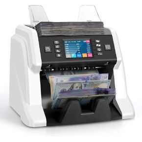 RIBAO BC-55 Premium Bank Grade Money Counter Machine Multi Currency Mixed Denomination Bill Cash Value Counter 2 CIS/UV/MG/MT/IR Serial Number Recording FCC Approved