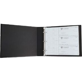 مجلد فحص مكون من 3 حلقات - لمحاسب المنزل وشيكات دفتر المكتب - يناسب 3 شيكات عمل في الصفحة مع قسائم جانبية، يمكن أن يحمل 250 شيكًا، غطاء جلدي من الفينيل - 11 1/4 بوصة × 9 بوصة in Kuwait