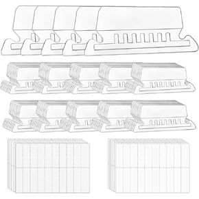 hupos File Folder Tabs, 100+200 Sets Hanging File Folder Tabs with Inserts for Hanging Folders, 2 Inch Clear Plastic Hanging File Tabs for Quick Identification