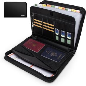 Accordion File Organizer,13 Pockets Fireproof Document Organizer with Multicolored Pockets, Business Fireproof Safe Storage File Folder Organizer with Zipper for Documents and File