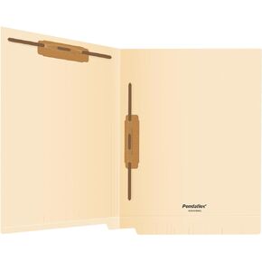 Pendaflex End Tab Fastener File Folder, Manila Folders with Two 2" Bonded Prong Fasteners, Reinforced Straight Cut Tabs, 50 Per Box (44710)