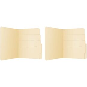 Pendaflex Divide It Up File Folders, Letter Size, Manila, 24/Pack (10770)