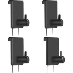 Lounsweer 4 Pcs Cubicle Hooks for Fabric Walls Cubicle Clips Fabric Panel Wall Coat Hooks Stainless Steel Cubicle Picture Hangers for 50 Lbs Home Office Room Board Hanging Supply