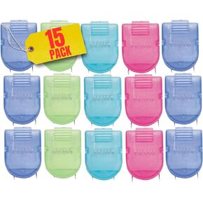 1InTheOffice Cubicle Clips, Assorted Colors Cubicle Clips for Fabric Walls, 15 Pack