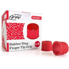 Rubber Finger Tips | Hand Grips | Rubber Tip Finger Protector | Finger Pads (Medium)