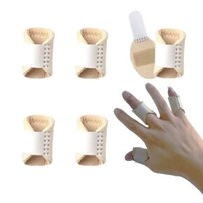Thumb Finger Splints (5Pcs), Trigger Finger Splint Thumb Brace for Broken Finger, Straightening, Arthritis, Sprained, Pain Relief, Finger Stabilizer Support for Thumb/Middle/Ring/Index/Pinky Finger