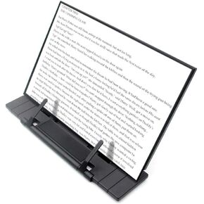 Barelove Document Holder Paper Stand with 7 Adjustable Positions, Black Metal Paper Holder Stand for Desk When Typing for Reading A4 Letter, Books, Music Sheet, Receipts, Textbooks