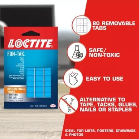Loctite Fun-Tak Mounting Putty, 2 oz, 1, Wallet (12 Count) in Saudi Arabia