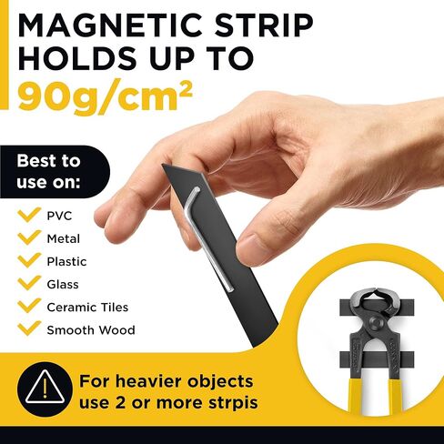 Flexible Magnetic Tape - 1/2 Inch x 10 Feet Magnetic Strip with Strong Self Adhesive - Ideal Magnetic Roll Tape for DIY and Craft Projects - Sticky Magnets for Refrigerator and Dry Erase Board in Kuwait