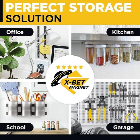 Flexible Magnetic Tape - 1/2 Inch x 10 Feet Magnetic Strip with Strong Self Adhesive - Ideal Magnetic Roll Tape for DIY and Craft Projects - Sticky Magnets for Refrigerator and Dry Erase Board in Kuwait