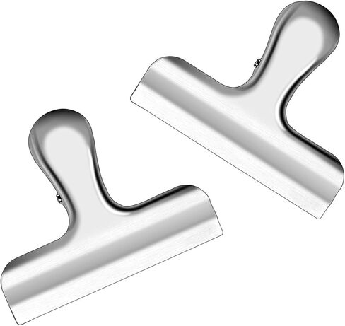 10PCS Wide Metal Chip Clips 3 Inch, Snack Food Bag Sealing Clips, Stainless Steel Paper Clamps Heavy Duty for Kitchen Food Packages and Office in Saudi Arabia