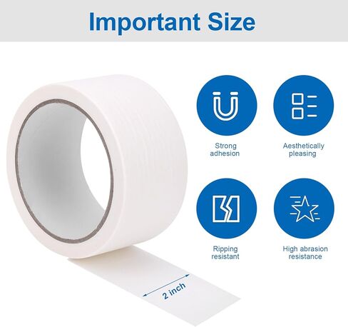 2 قطعة كتاب ملزم الشريط الأبيض كتاب شريط لاصق 2 بوصة واسعة كتاب العمود الفقري الشريط القماش كتاب طقم تصليح للكتب والملفات DIY بها بنفسك in Kuwait