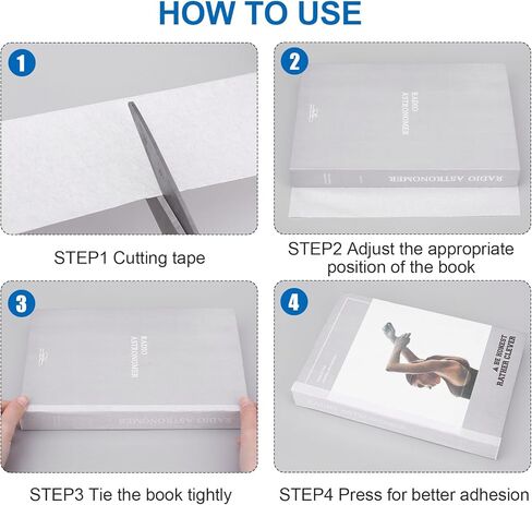 2 قطعة كتاب ملزم الشريط الأبيض كتاب شريط لاصق 2 بوصة واسعة كتاب العمود الفقري الشريط القماش كتاب طقم تصليح للكتب والملفات DIY بها بنفسك in Kuwait