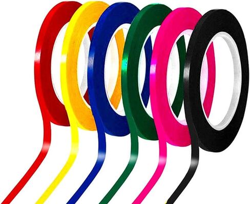 Graphic Chart Tape,Self-Adhesive Gridding Marking Art Whiteboard Tape(3mm Width,12pcs with 6 Colors) in Saudi Arabia